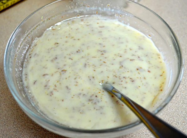 Лляне борошно з кефіром